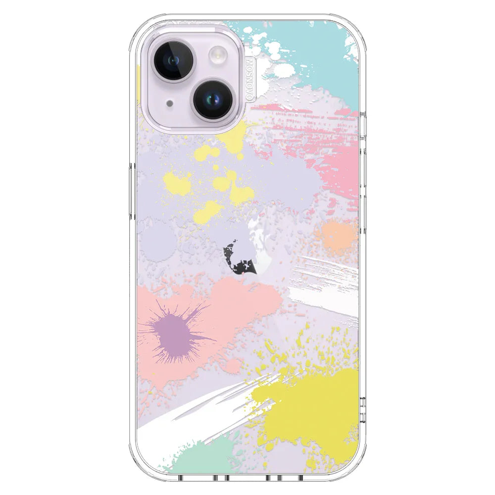 Splash Paint Phone Case - iPhone 14 Plus Case Clear