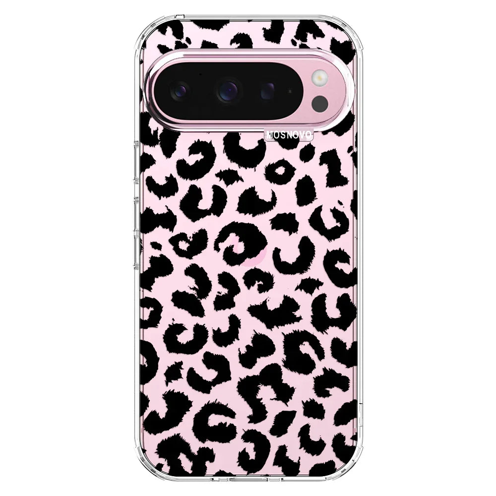 Black Leopard Print Phone Case - Google Pixel 9 Pro XL Case Clear