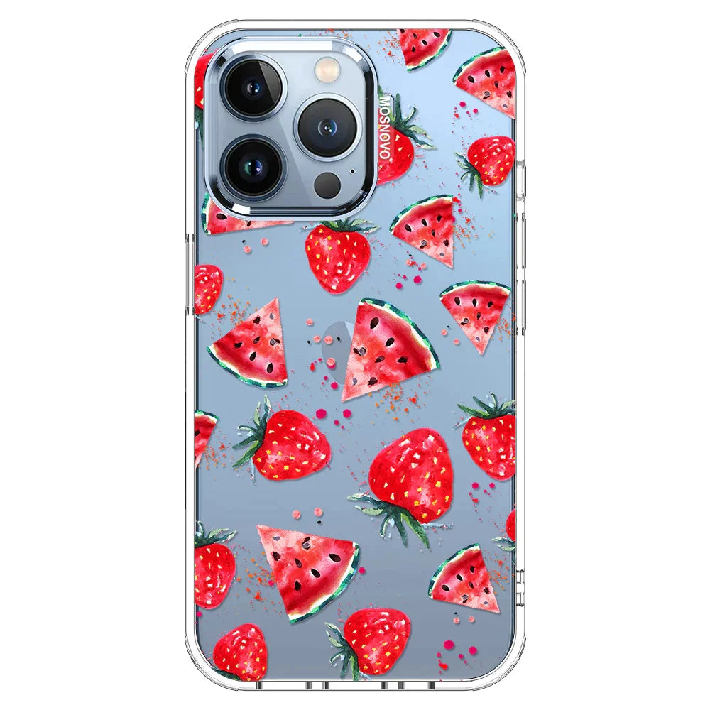 Watermelon Strawberry Phone Case - iPhone 13 Pro Case Clear