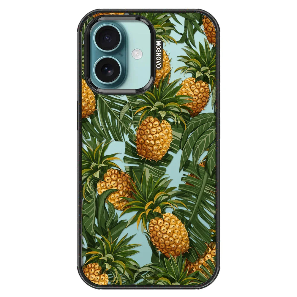 Pineapples Phone Case - iPhone 16 Case Clear Black ShockStone