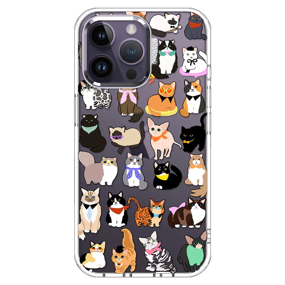 Cute Cat Phone Case - iPhone 14 Pro Max Case Clear