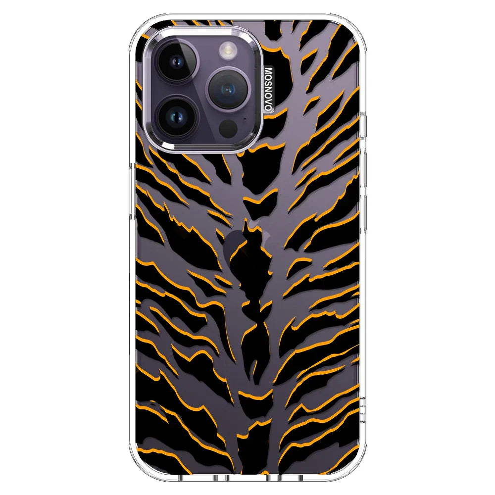 Tiger Print Phone Case - iPhone 14 Pro Max Case Clear