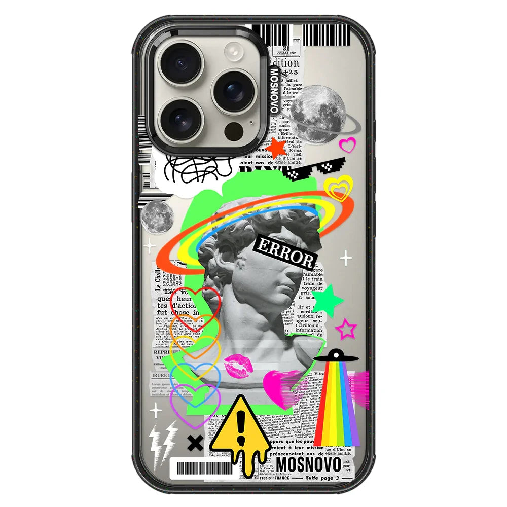 Error Statue Art Phone Case - iPhone 16 Pro Max Case Clear Black ShockStone