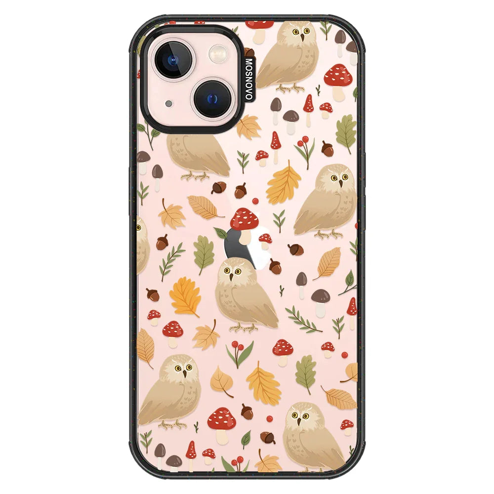 Autumn Owl Phone Case - iPhone 13 Case Clear Black ShockStone