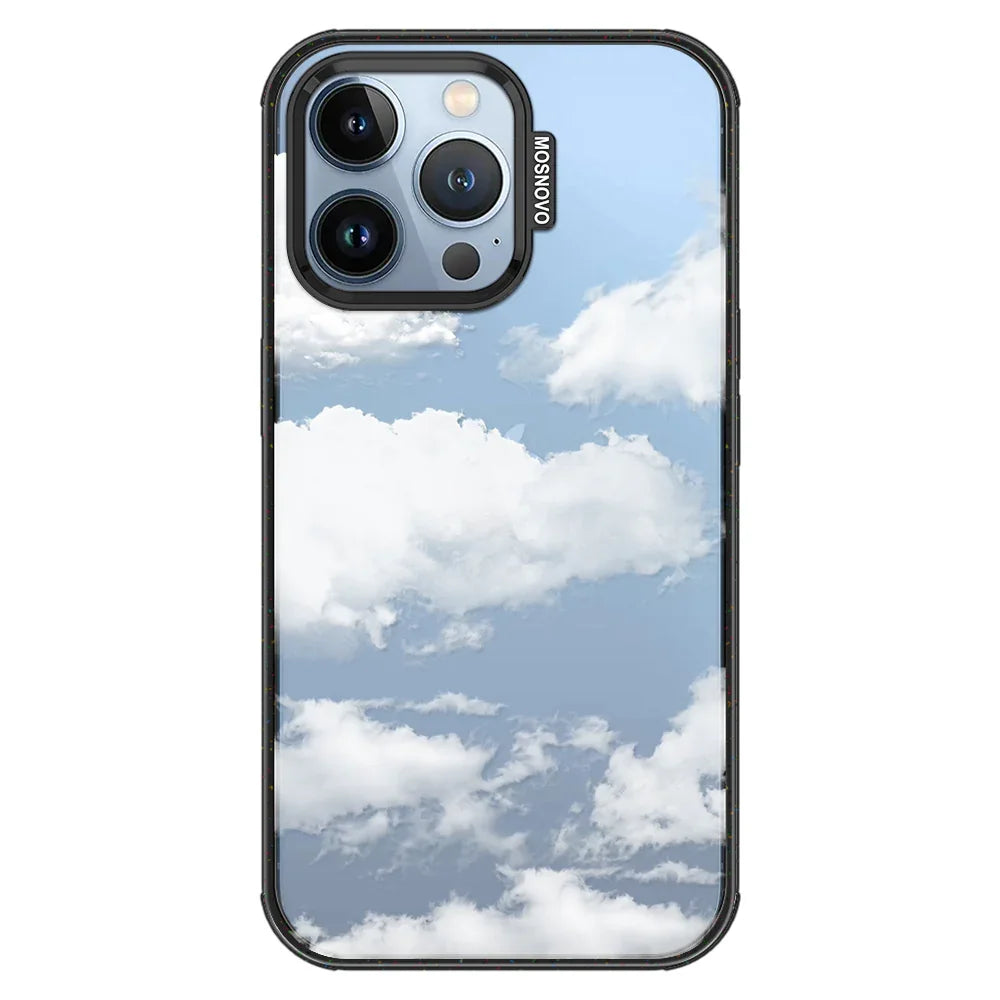 Cloud Phone Case - iPhone 13 Pro Case Clear Black ShockStone