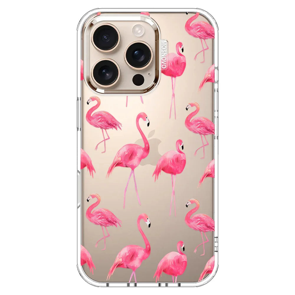 Flamingo Phone Case - iPhone 16 Pro Case Clear
