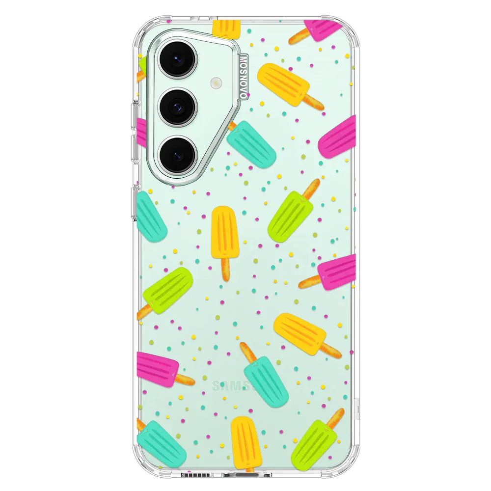 Rainbow Ice Pop Phone Case - Samsung Galaxy S24 FE Case Clear
