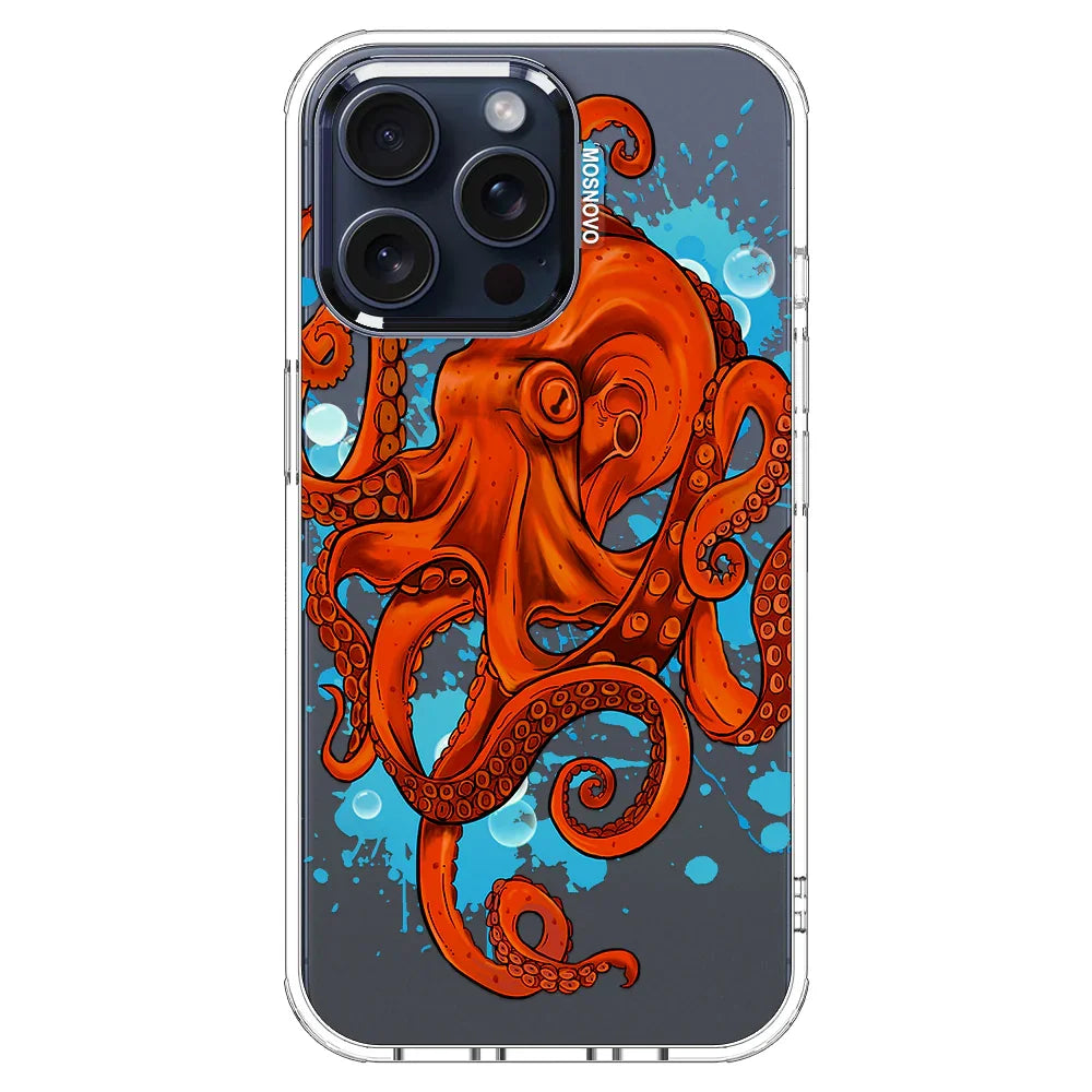 Octopus Phone Case - iPhone 15 Pro Max Case Clear