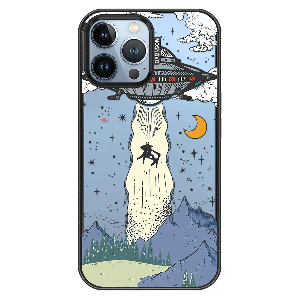 UFO Phone Case - iPhone 13 Pro Max Case Clear Black ShockStone