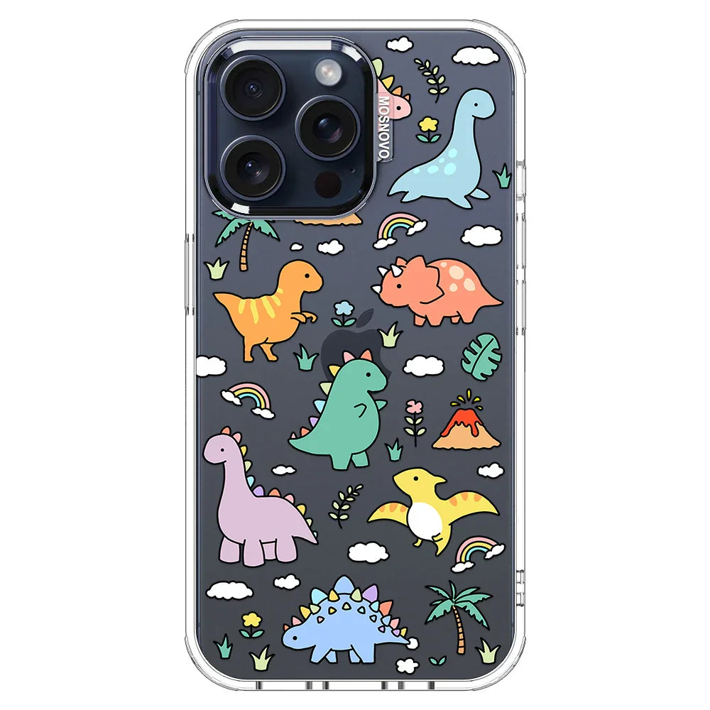 Dinosaur Land Phone Case - iPhone 15 Pro Max Case Clear