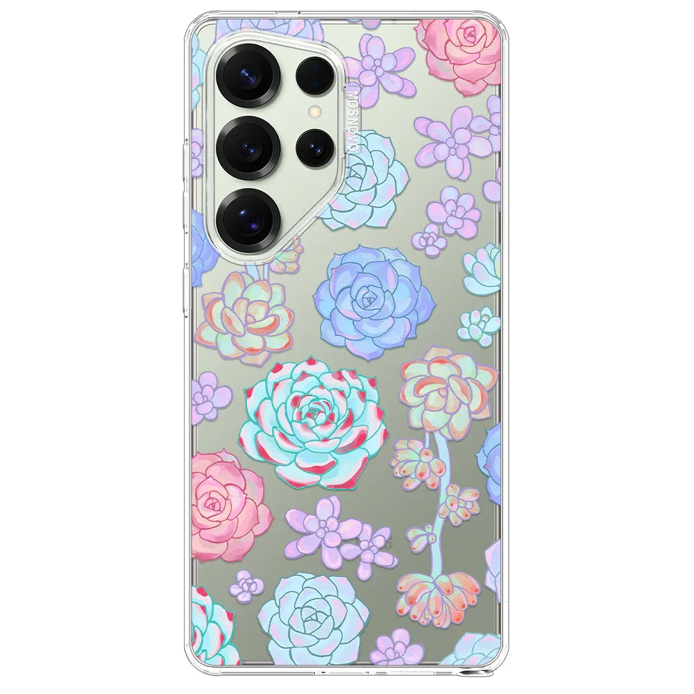 Succulents Phone Case - Samsung Galaxy S25 Ultra Case Clear