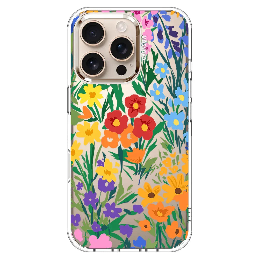 Spring Botanical Flower Floral Phone Case - iPhone 16 Pro Case Clear