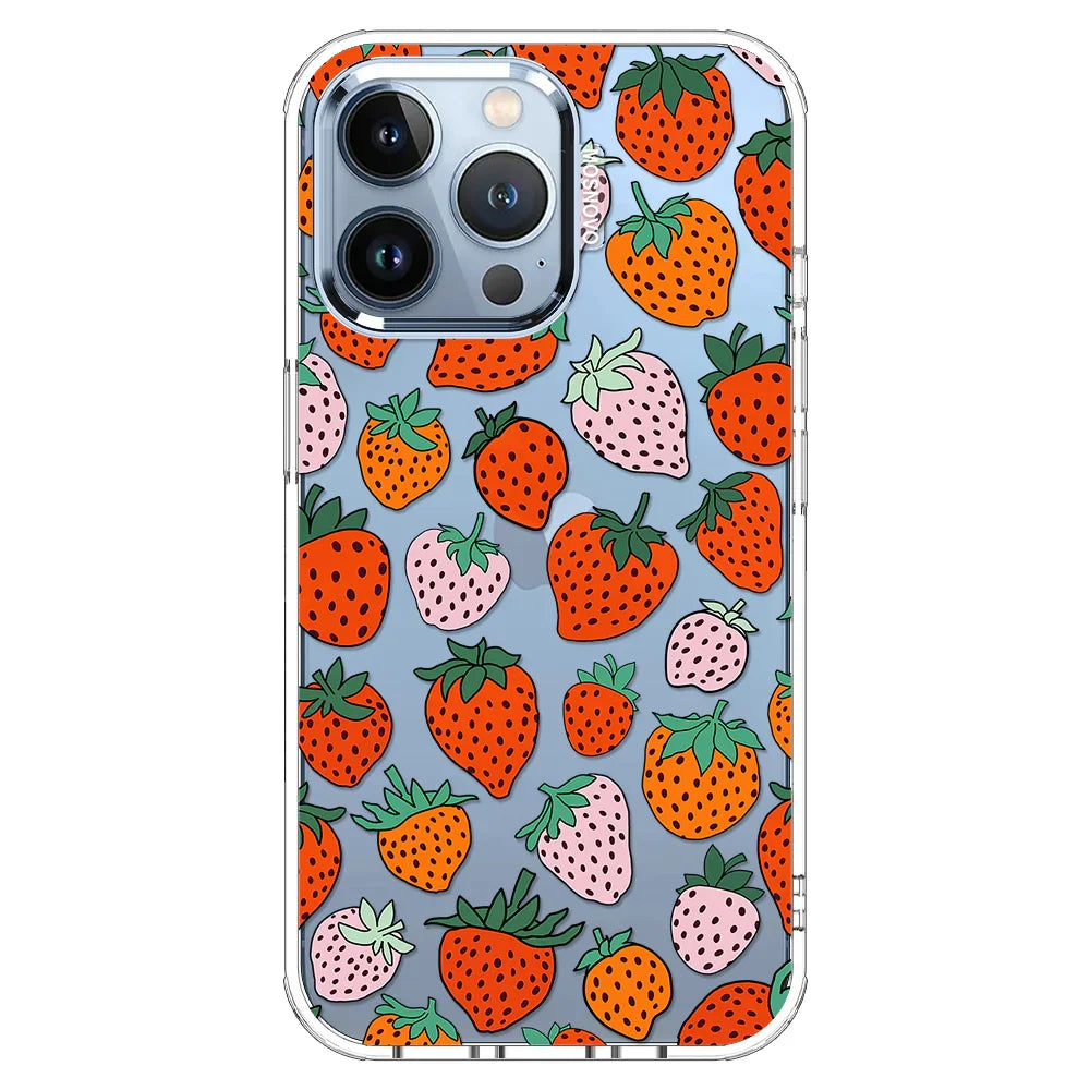 Cute Strawberry Phone Case - iPhone 13 Pro Case Clear