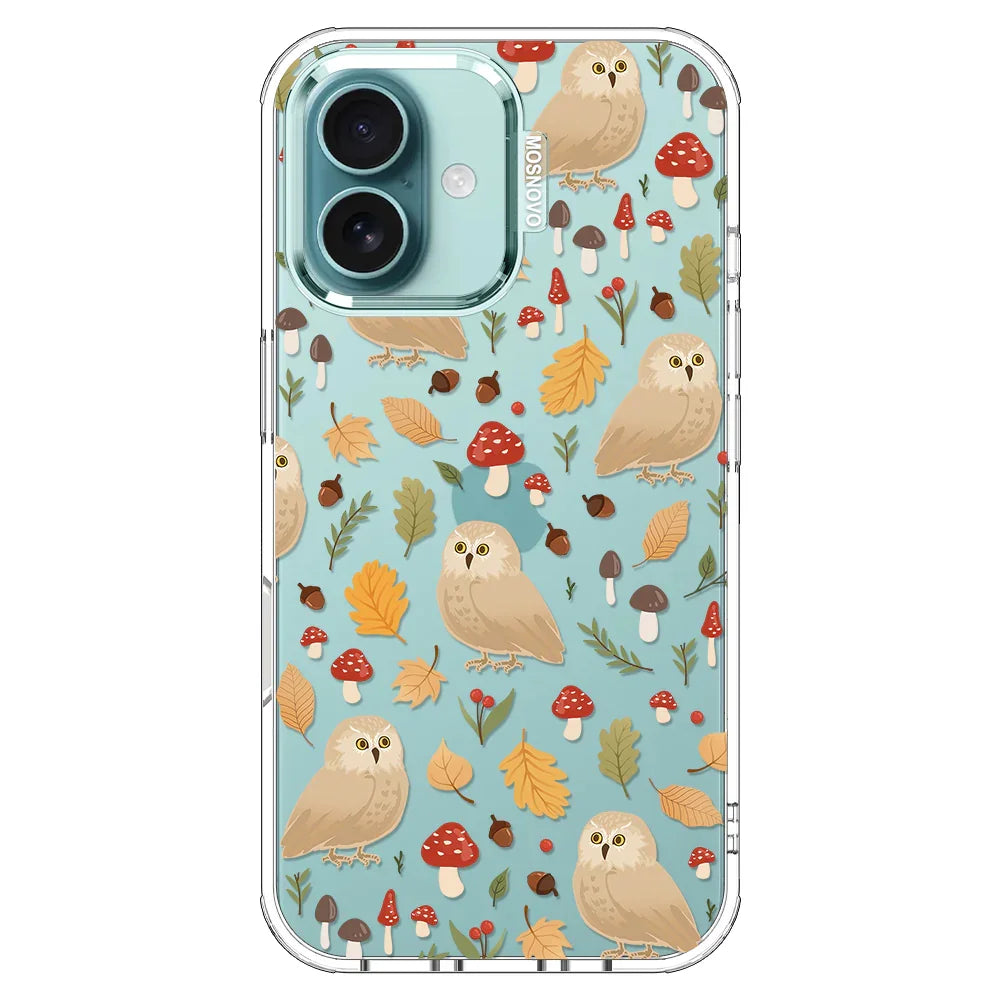 Autumn Owl Phone Case - iPhone 16 Plus Case Clear