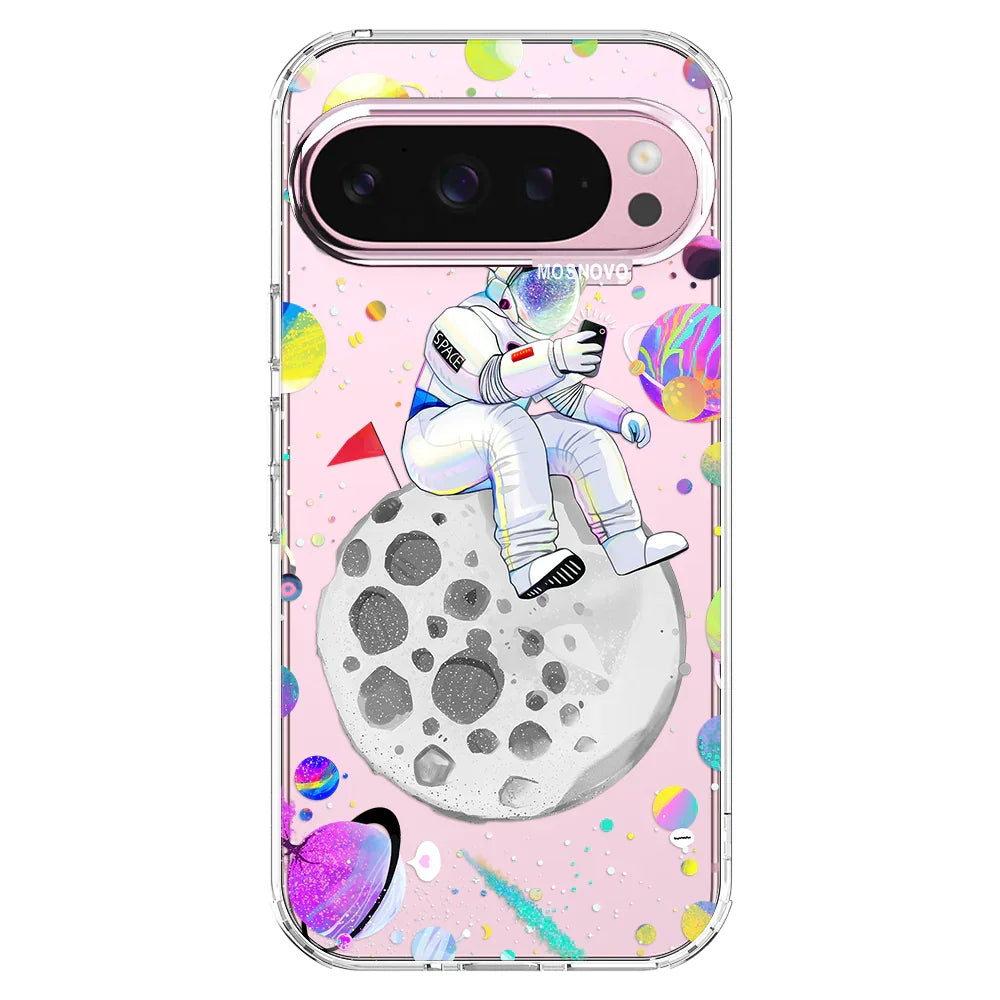 Astronaut Selfie Phone Case - Google Pixel 9 Pro Case Clear