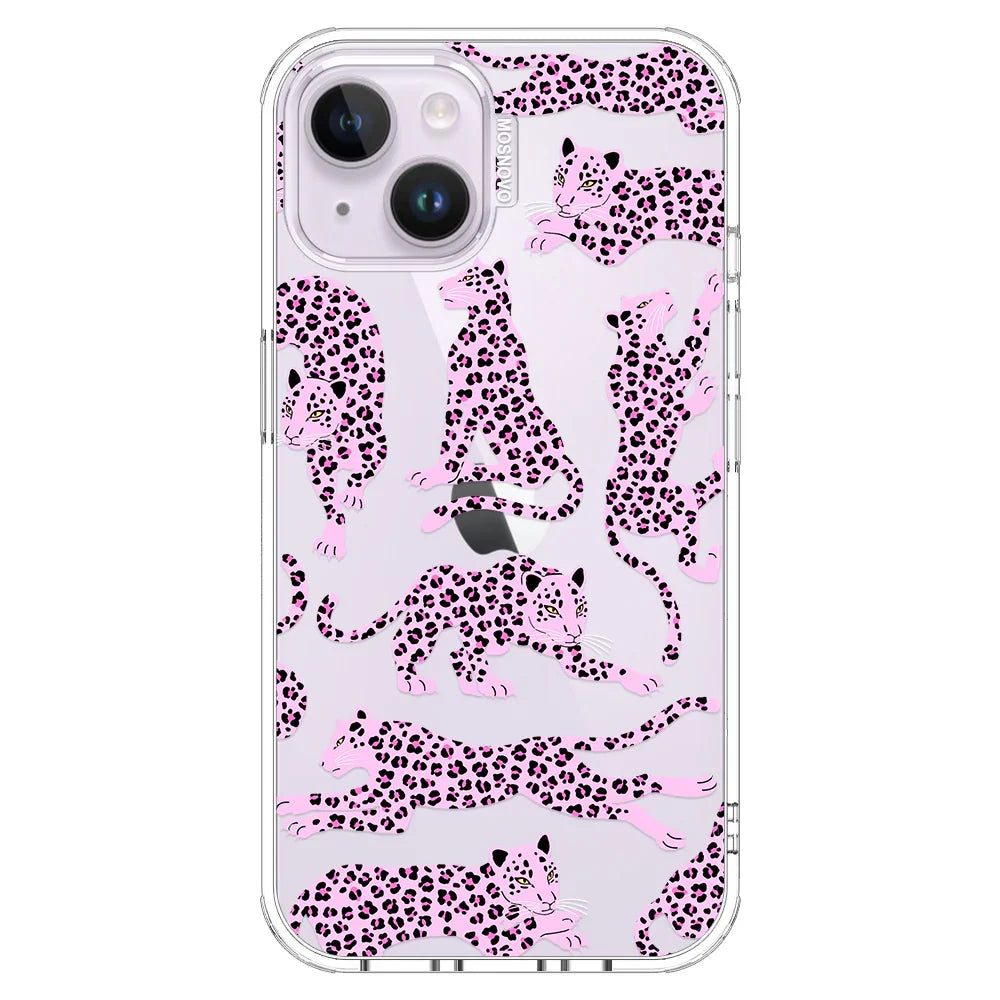 Pink Leopard Phone Case - iPhone 14 Case Clear