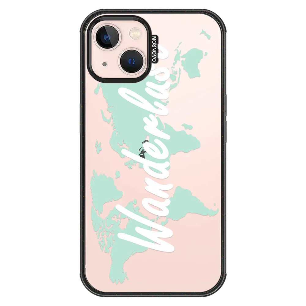 Wanderlust Phone Case - iPhone 13 Case Clear Black ShockStone