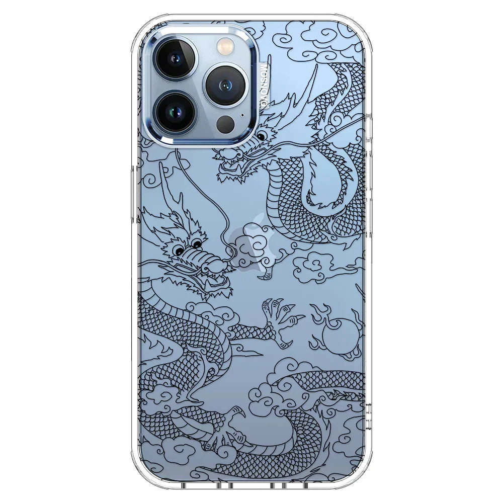 Black Dragon Phone Case - iPhone 13 Pro Max Case Clear