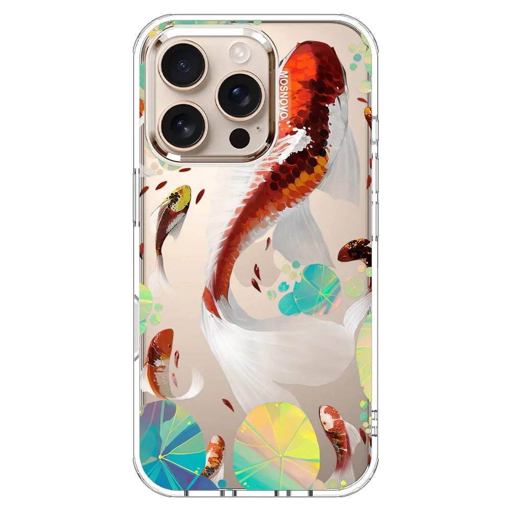 Koi Art Phone Case - iPhone 16 Pro Case Clear