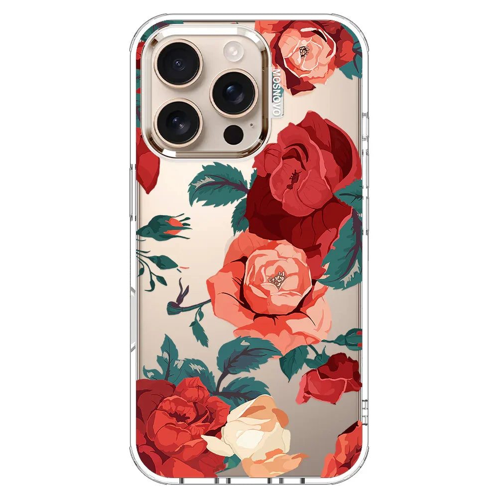 Vintage Red Rose Phone Case - iPhone 16 Pro Case – MOSNOVO