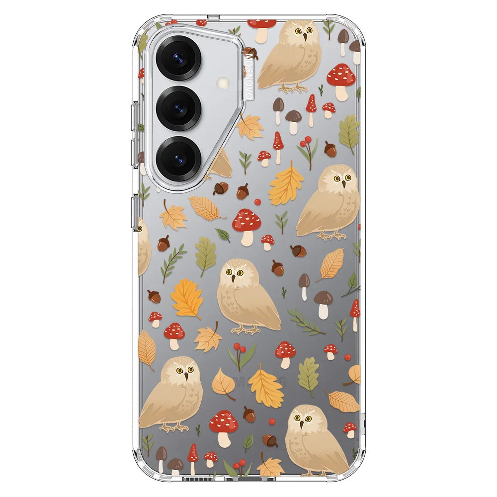 Autumn Owl Phone Case - Samsung Galaxy S25 Plus Case Clear