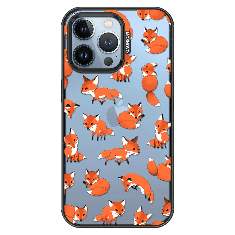 Fox Phone Case - iPhone 13 Pro Case Clear Black ShockStone