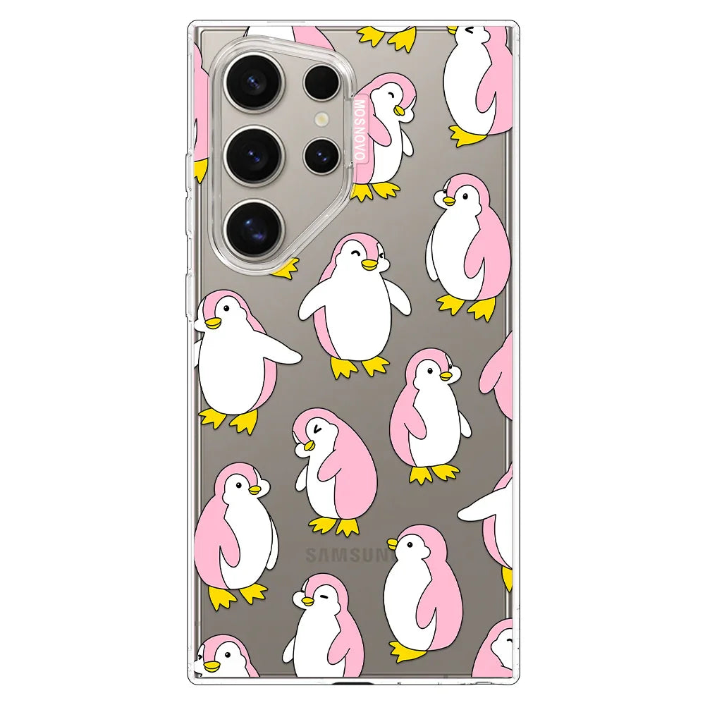 Pink Penguins Phone Case - Samsung Galaxy S24 Ultra Case
