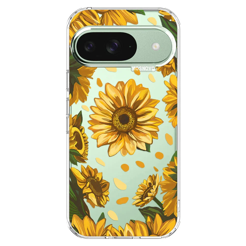 Sunflower Garden Phone Case - Google Pixel 9 Case Clear