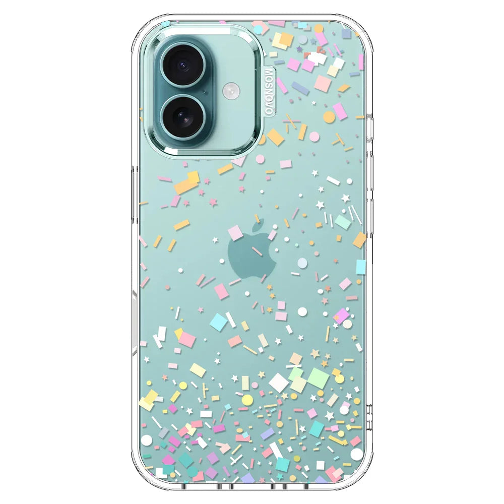Confetti Phone Case - iPhone 16 Plus Case Clear