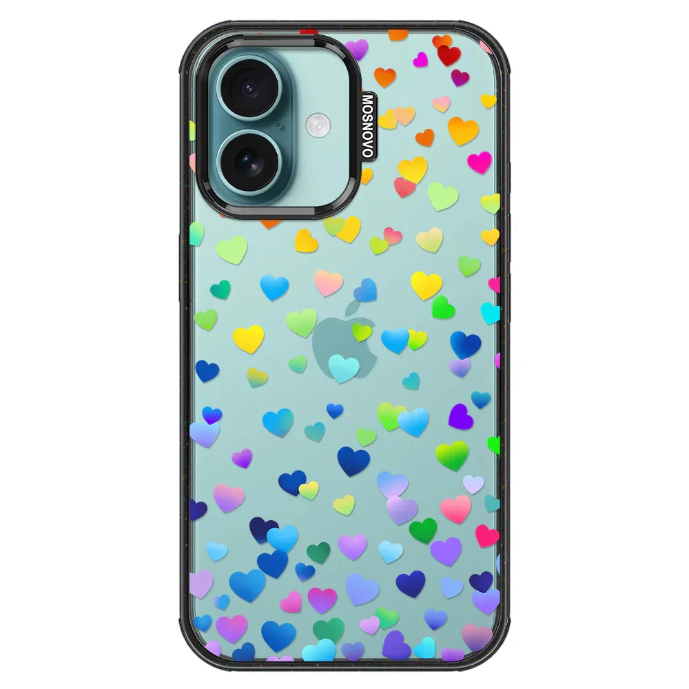 Love is Love Phone Case - iPhone 16 Plus Case Clear Black ShockStone