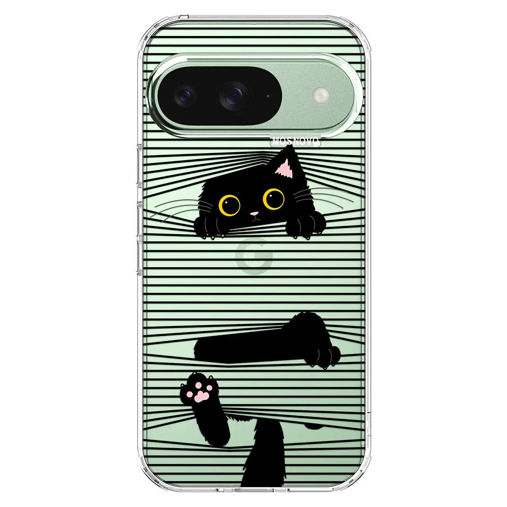 Hidden Black Cat Phone Case - Google Pixel 9 Case Clear