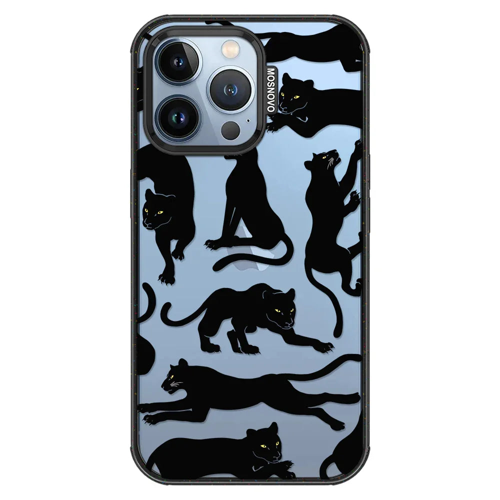 Black Panther Phone Case - iPhone 13 Pro Case Clear Black ShockStone