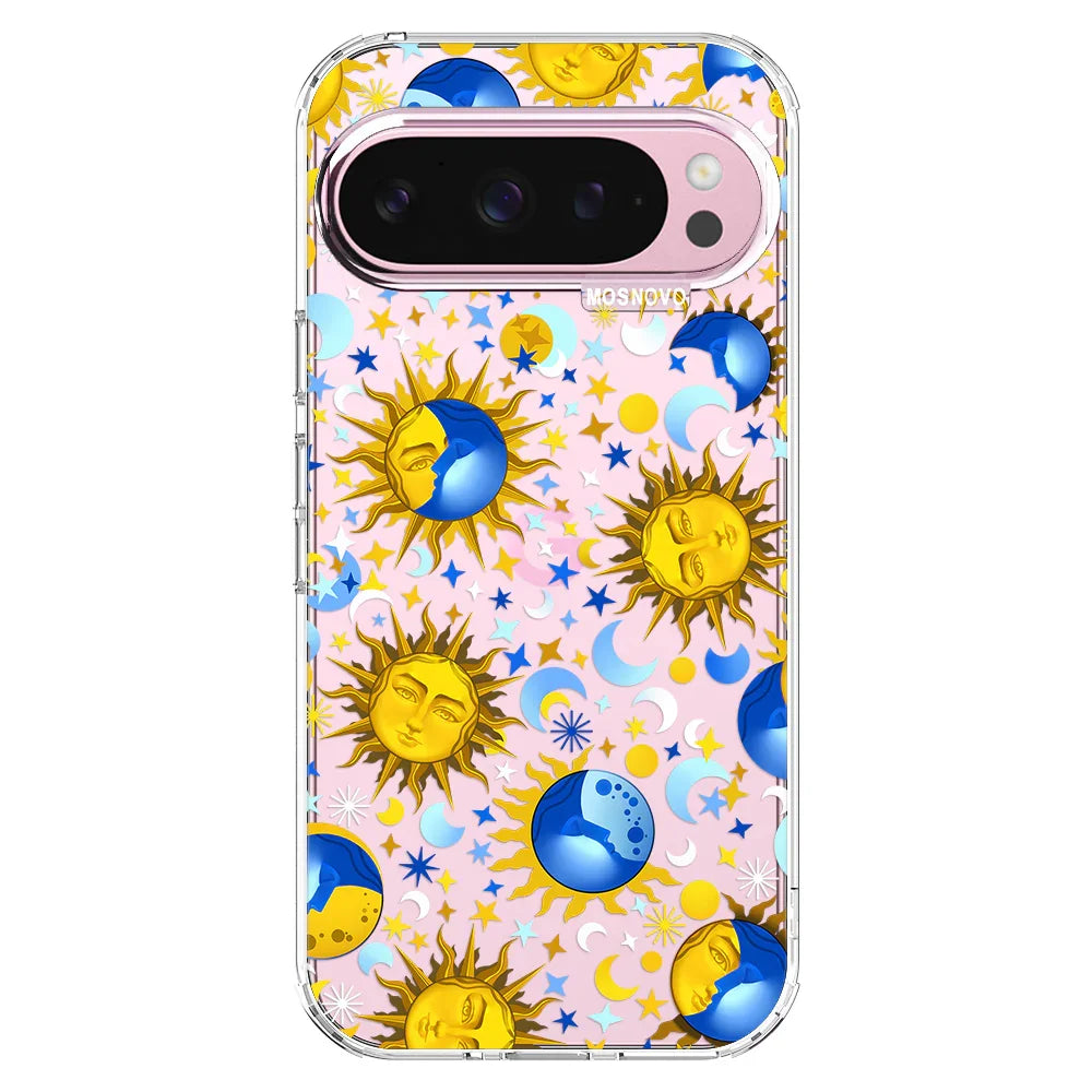 Celestial Sun Moon Phone Case - Google Pixel 9 Pro XL Case Clear