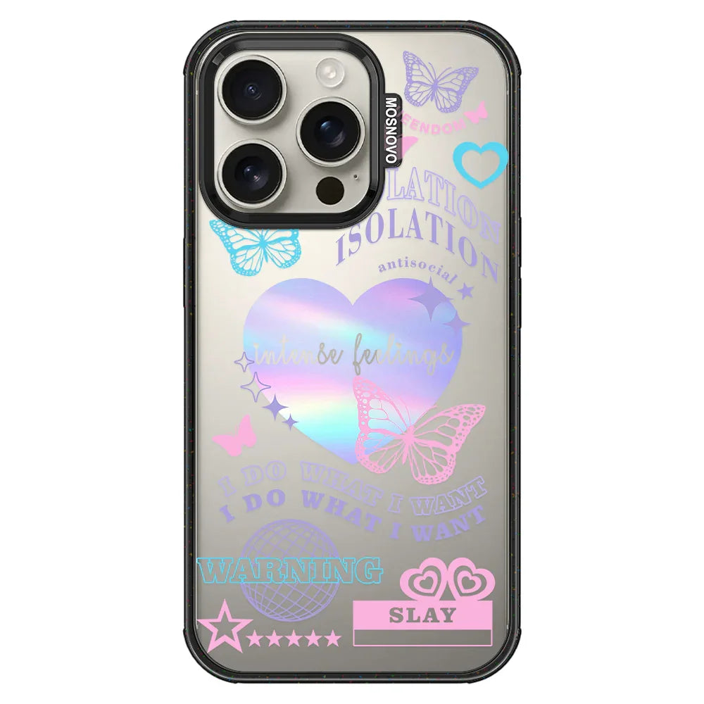 Intense Feeling Phone Case - iPhone 16 Pro Case Clear Black ShockStone