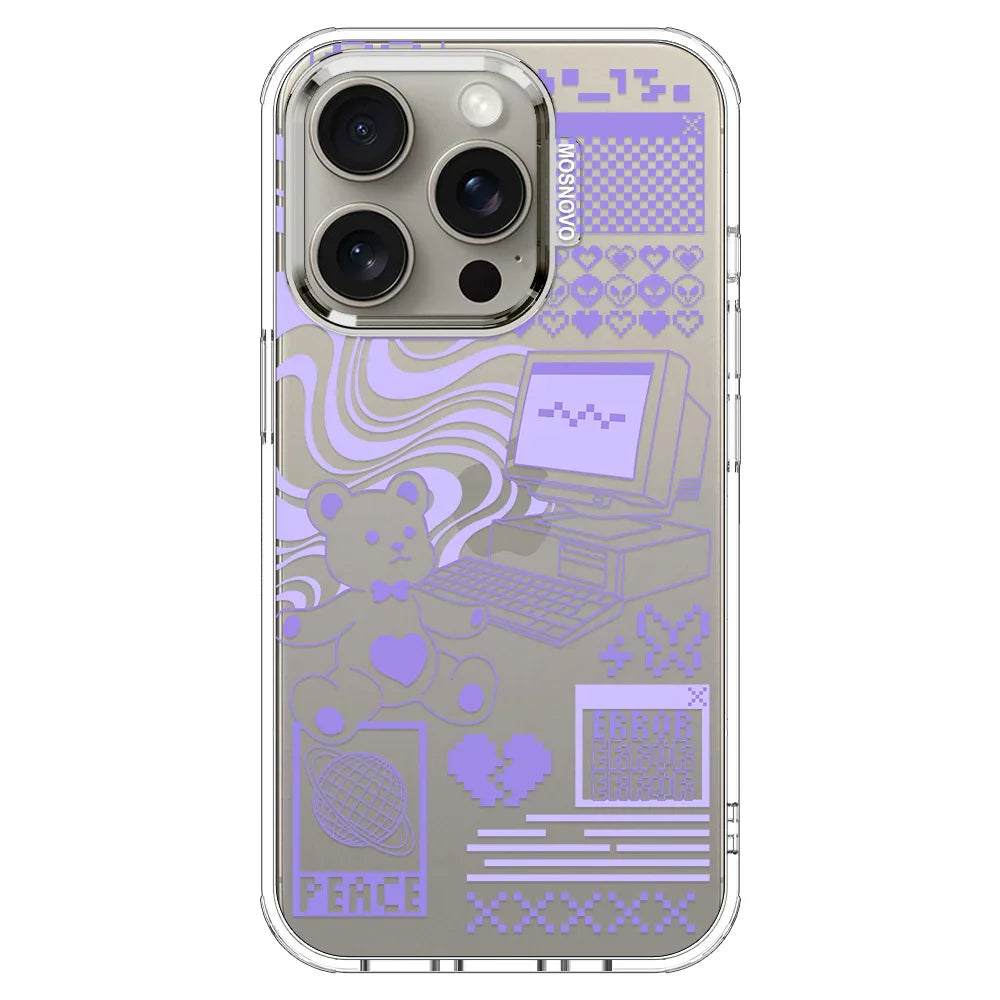 Y2K Aesthetic Phone Case - iPhone 15 Pro Case Clear