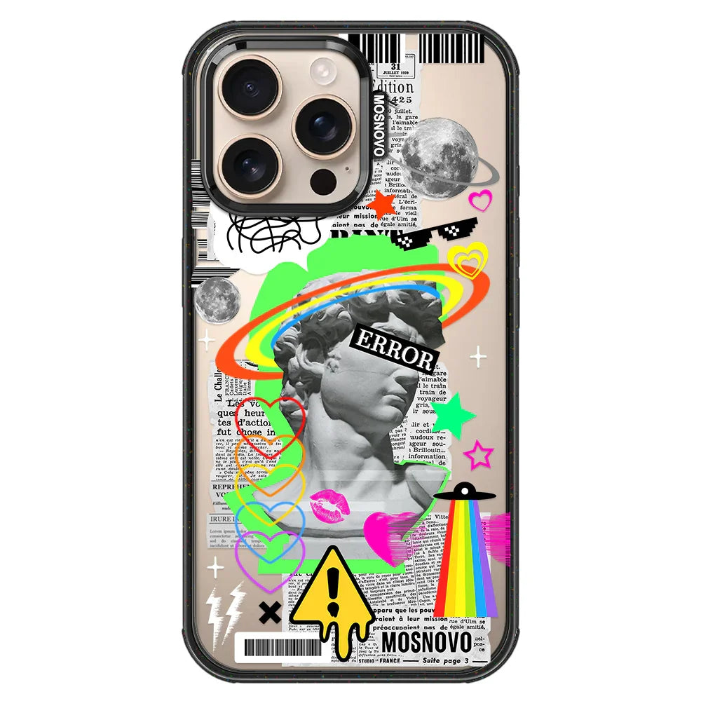 Error Statue Art Phone Case - iPhone 16 Pro Max Case Clear Black ShockStone