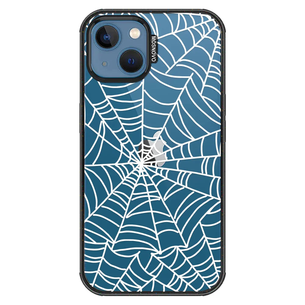 Spider Web Phone Case - iPhone 13 Case Clear Black ShockStone