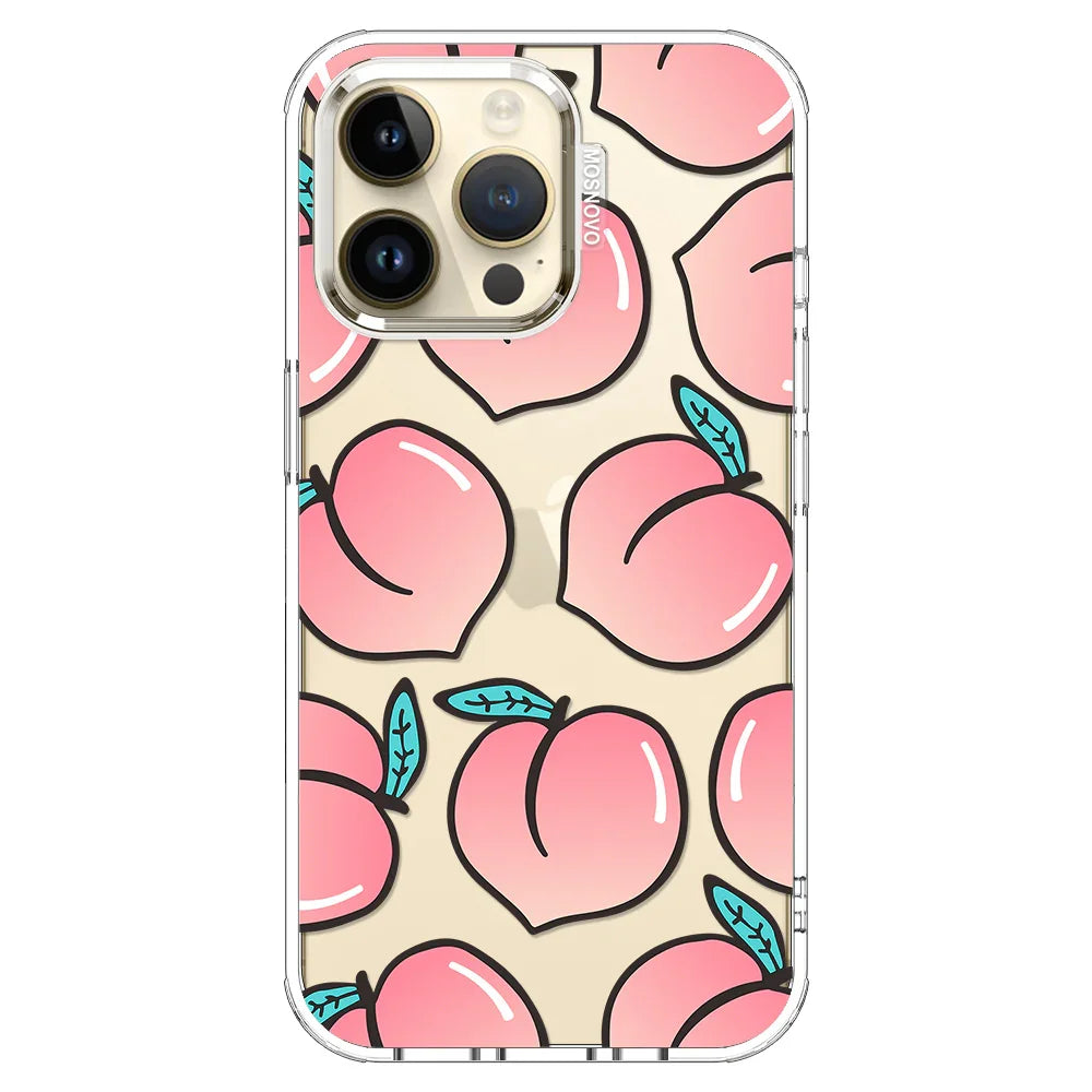 Cute Peach Phone Case - iPhone 14 Pro Max Case Clear