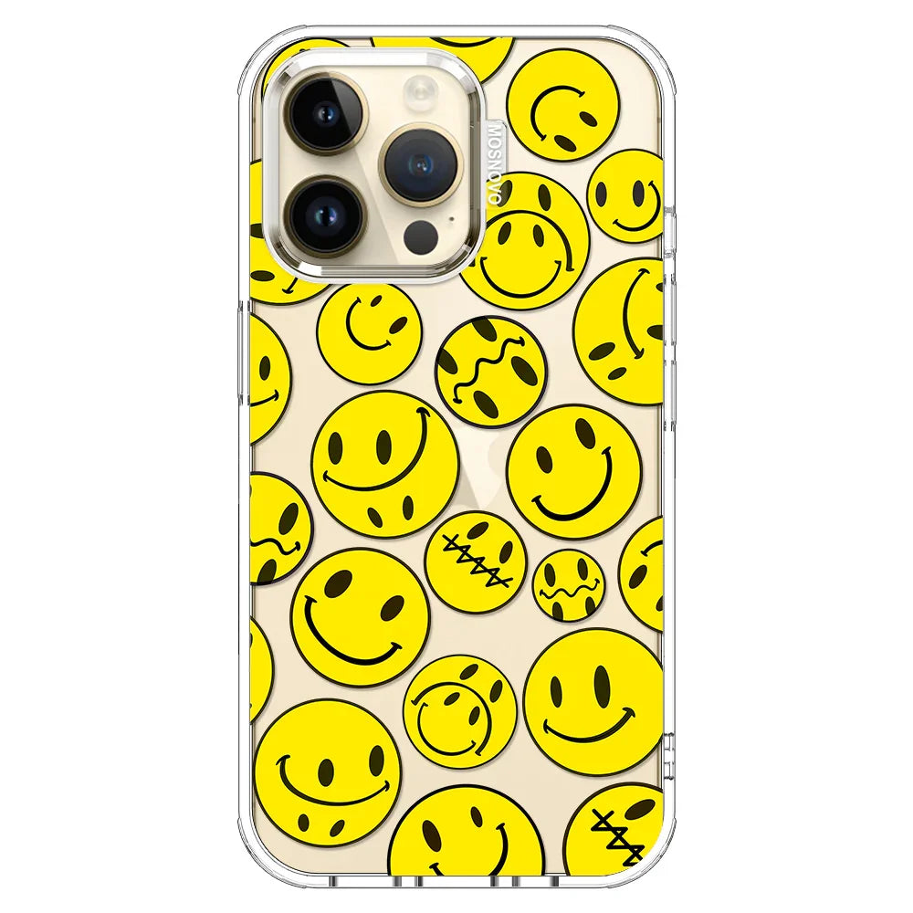 Smiley Face Phone Case - iPhone 14 Pro Max Case Clear