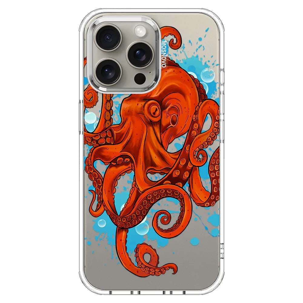 Octopus Phone Case - iPhone 15 Pro Max Case Clear