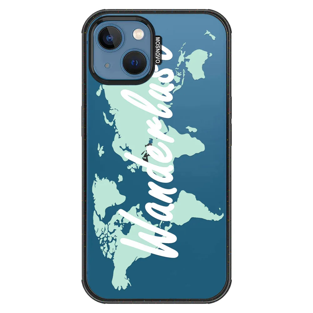 Wanderlust Phone Case - iPhone 13 Case Clear Black ShockStone