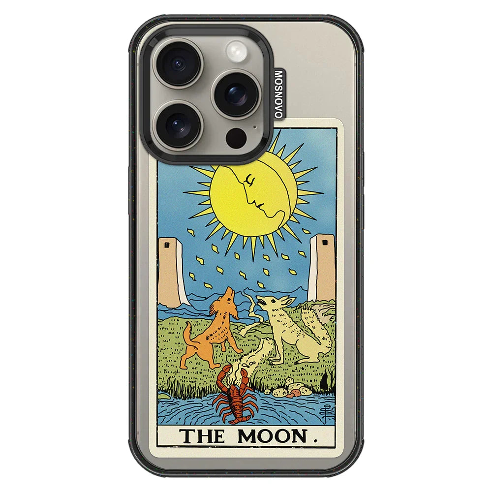 The Moon Phone Case - iPhone 15 Pro Case Clear Black ShockStone