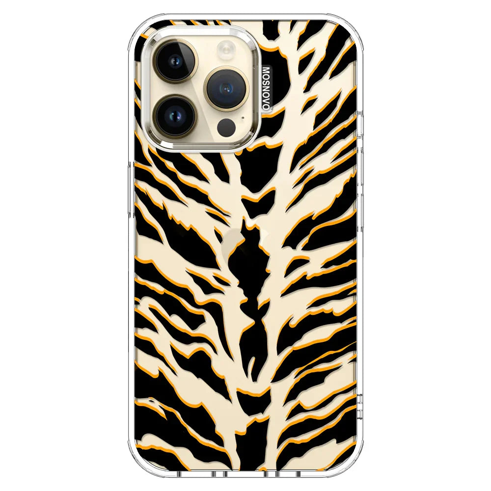 Tiger Print Phone Case - iPhone 14 Pro Max Case Clear