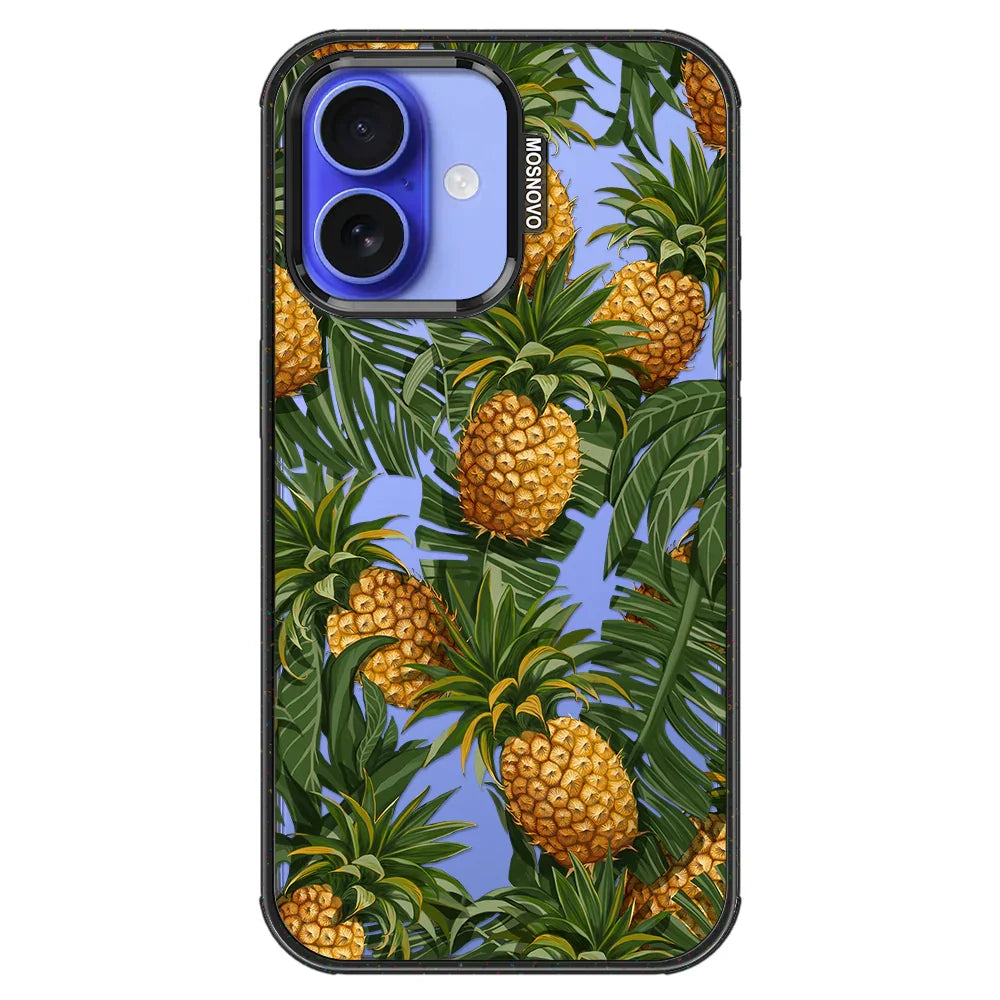 Pineapples Phone Case - iPhone 16 Case Clear Black ShockStone