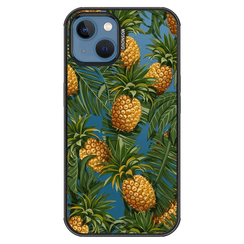 Pineapples Phone Case - iPhone 13 Case Clear Black ShockStone