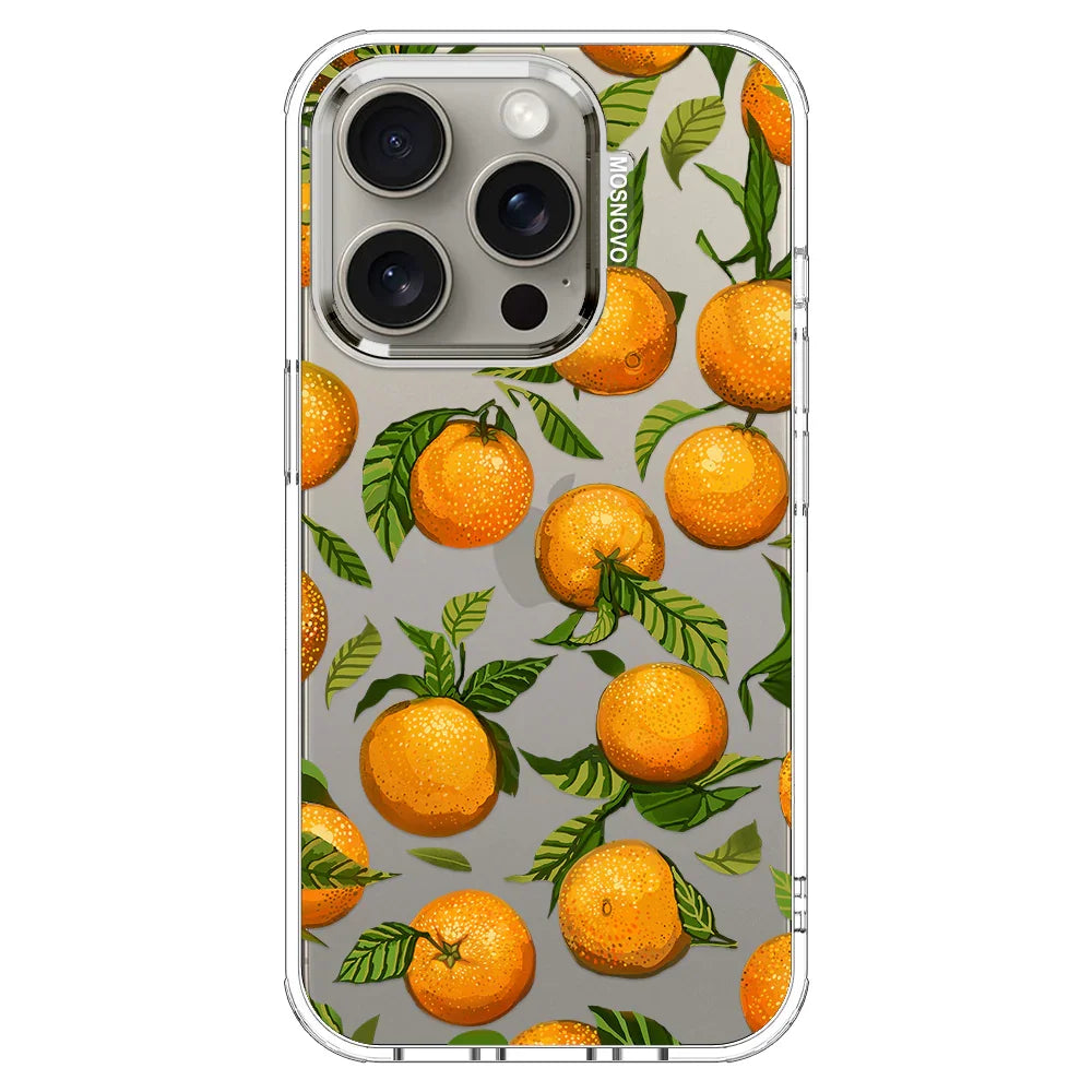 Tangerine Phone Case - iPhone 15 Pro Case Clear