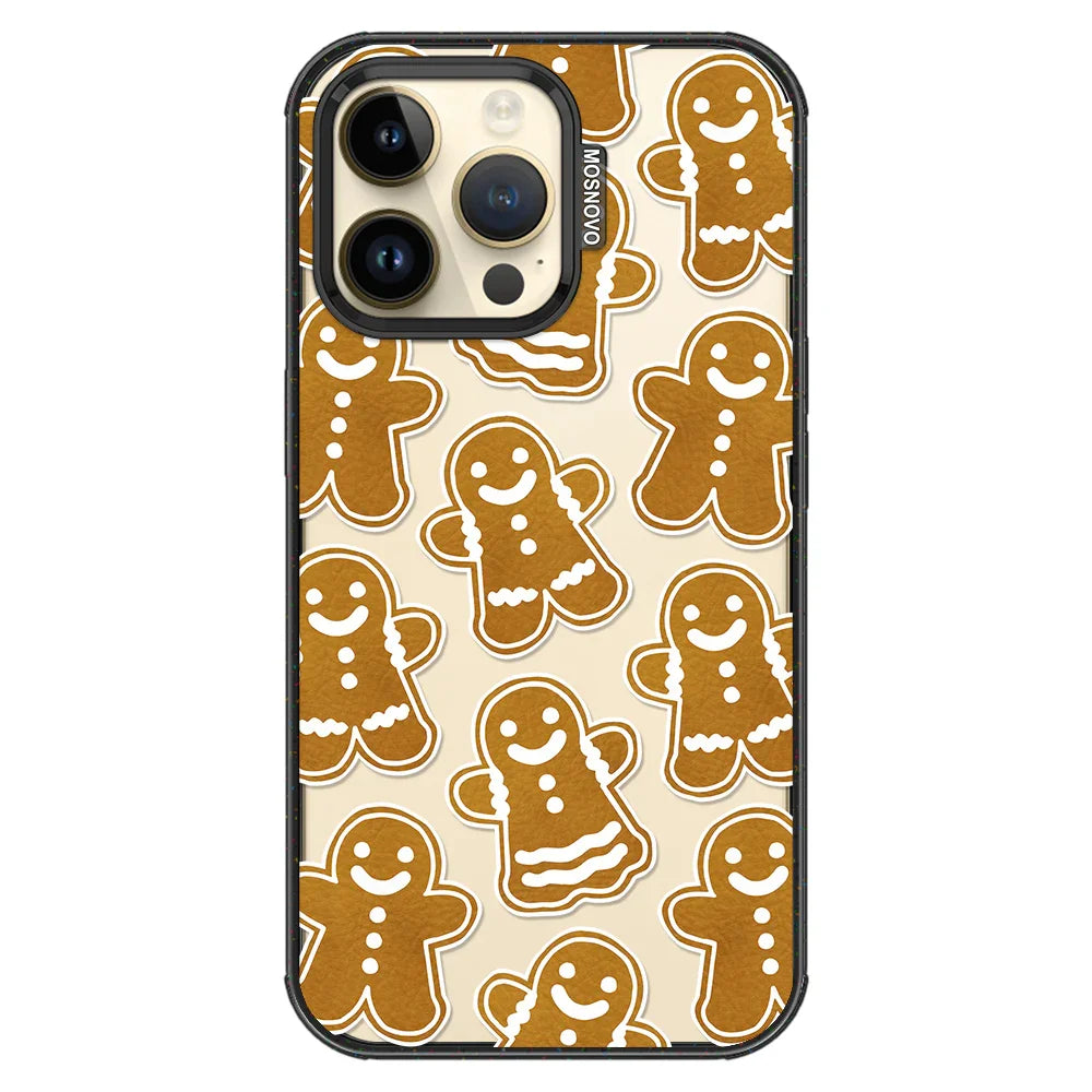 Ginger Breadman Phone Case - iPhone 14 Pro Max Case Clear Black ShockStone
