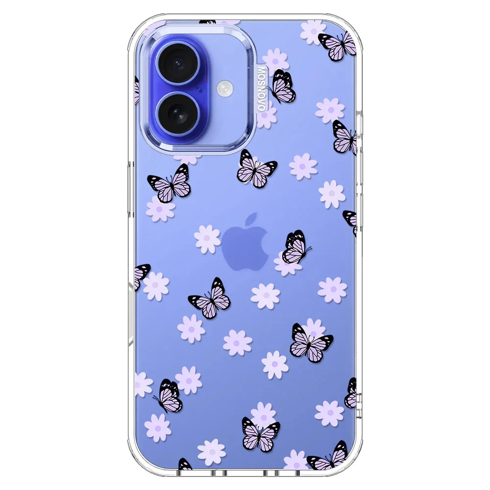 Lilac Butterfly Phone Case - iPhone 16 Case Clear