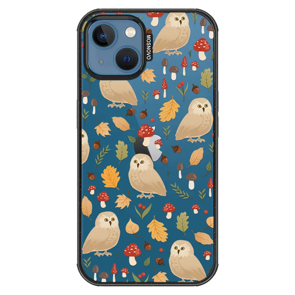 Autumn Owl Phone Case - iPhone 13 Case Clear Black ShockStone