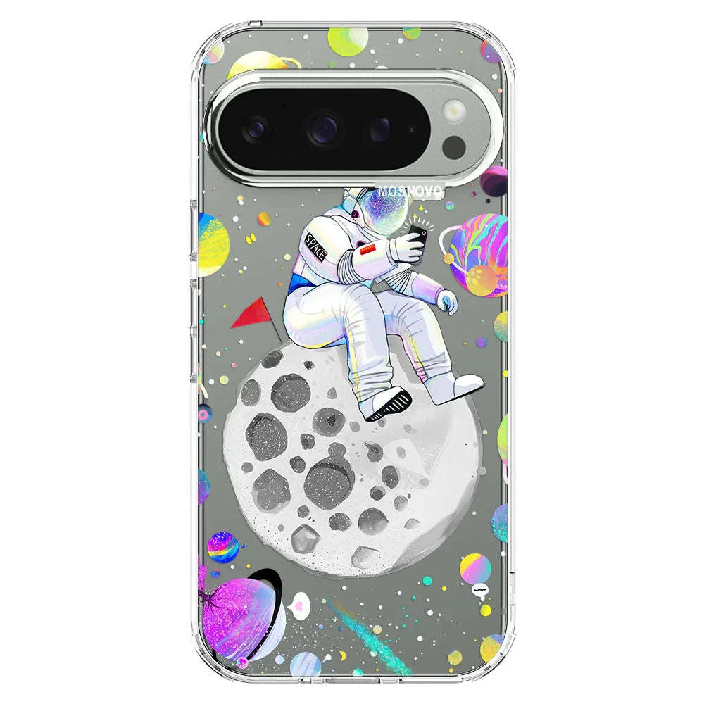 Astronaut Selfie Phone Case - Google Pixel 9 Pro Case Clear